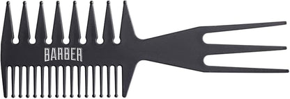 Hair Beard Comb, Styling Comb, Hairdressing Comb for Hair and Beard, Shatterproof, Flexible, Anti-Static, Handle Comb, Double-Sided, Heat-Resistant, Hair Comb for Men, Barbershop Comb (034)