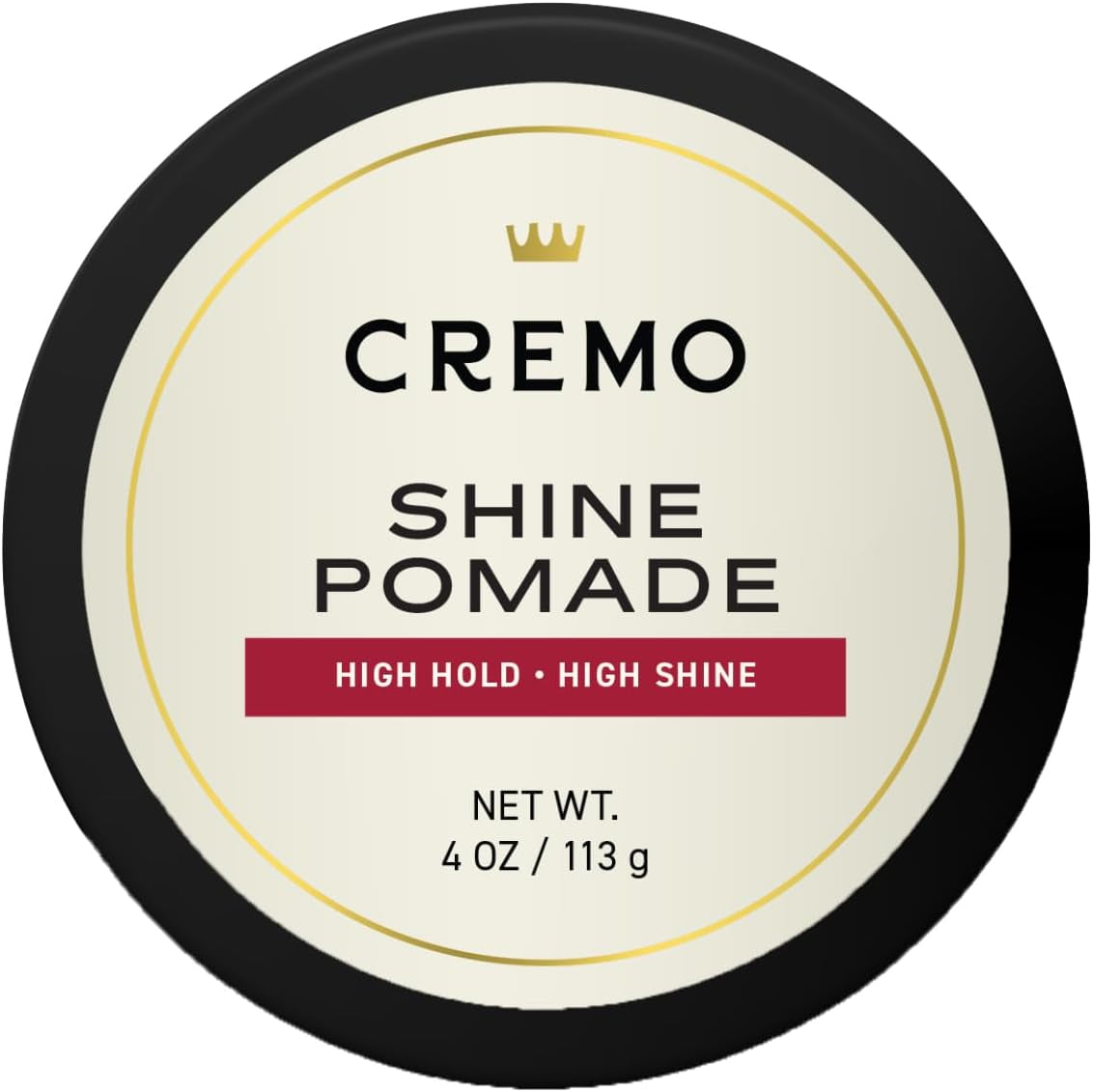 Premium Barber Grade Hair Styling Shine Pomade, High Hold & Shine, 4 Oz (Packaging May Vary)